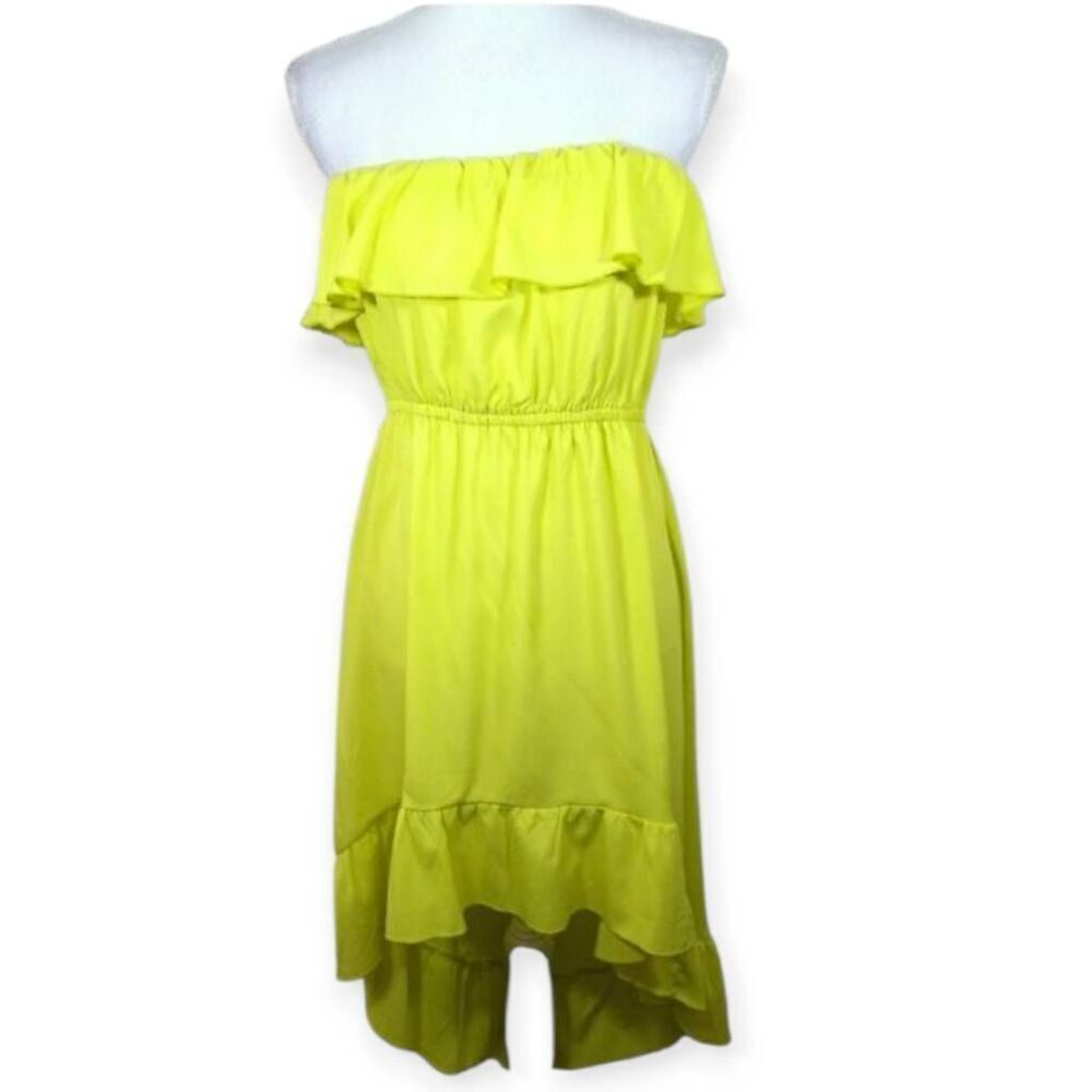 HEART SOUL HIGHLIGHTER YELLOW DRESS SZ.L EUC.